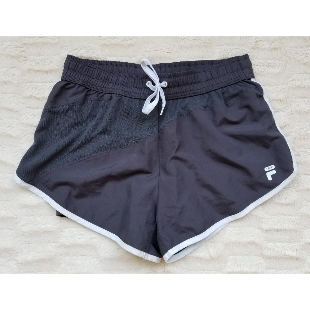 Gray Fila running shorts